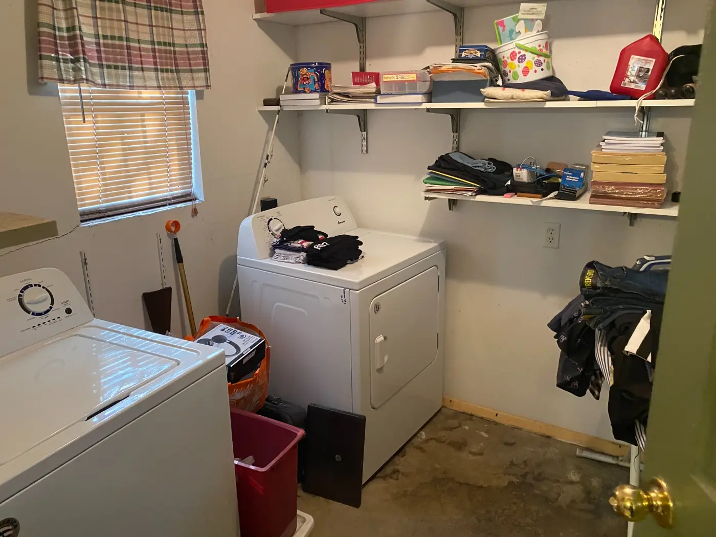 Before: the laundry room with no direct access to the backyard